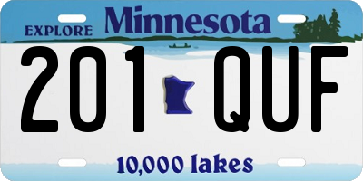 MN license plate 201QUF