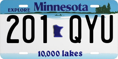MN license plate 201QYU