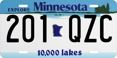 MN license plate 201QZC