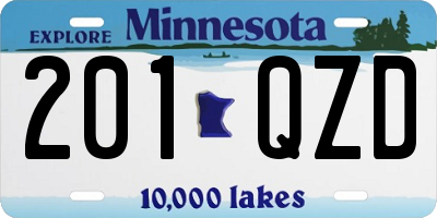 MN license plate 201QZD