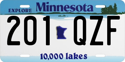 MN license plate 201QZF