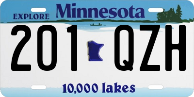 MN license plate 201QZH
