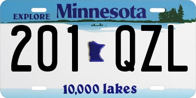 MN license plate 201QZL