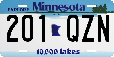MN license plate 201QZN