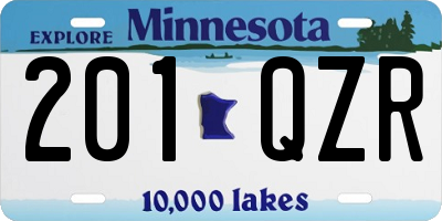 MN license plate 201QZR