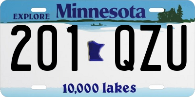MN license plate 201QZU