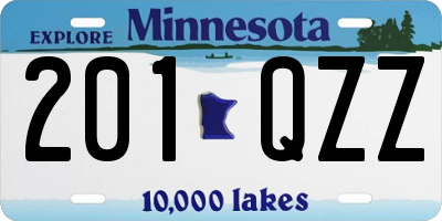 MN license plate 201QZZ