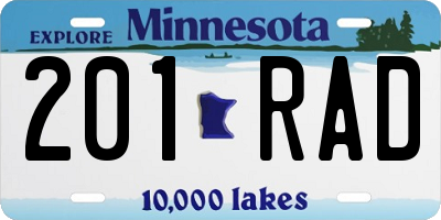 MN license plate 201RAD