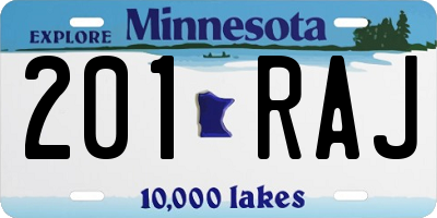MN license plate 201RAJ