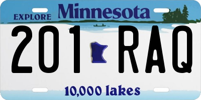 MN license plate 201RAQ