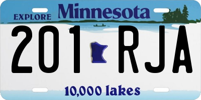 MN license plate 201RJA