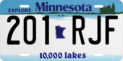 MN license plate 201RJF