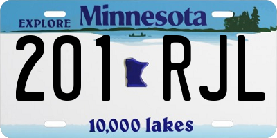 MN license plate 201RJL