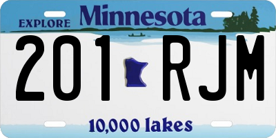 MN license plate 201RJM