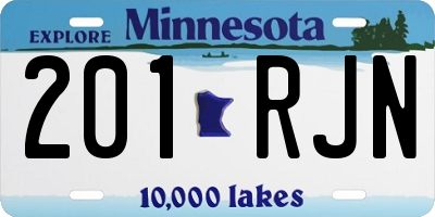 MN license plate 201RJN