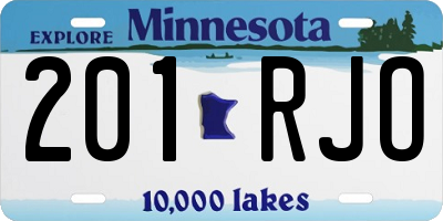 MN license plate 201RJO
