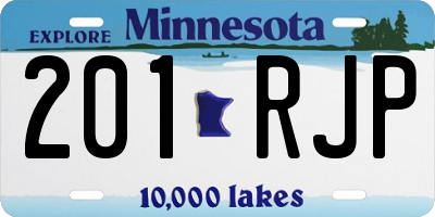 MN license plate 201RJP
