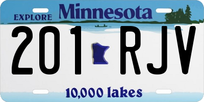 MN license plate 201RJV