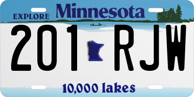 MN license plate 201RJW