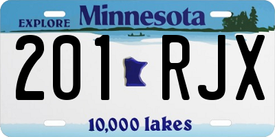 MN license plate 201RJX
