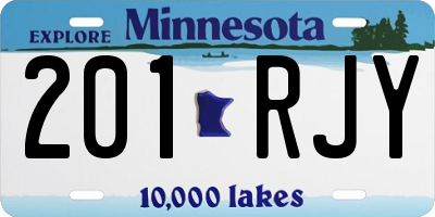 MN license plate 201RJY