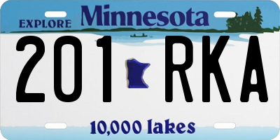 MN license plate 201RKA