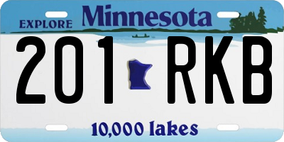 MN license plate 201RKB