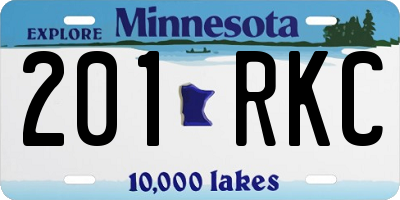 MN license plate 201RKC