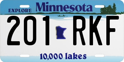 MN license plate 201RKF