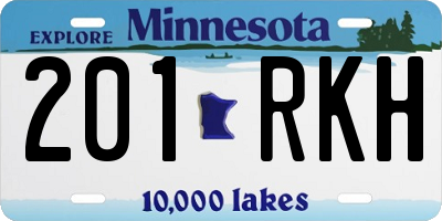 MN license plate 201RKH
