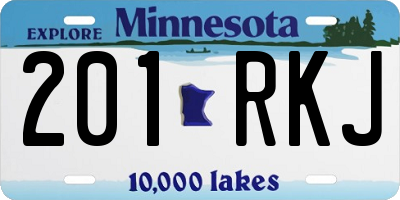MN license plate 201RKJ