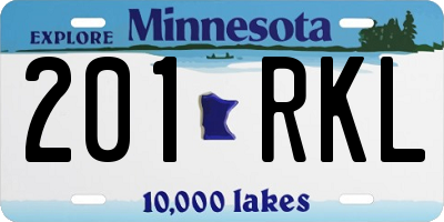 MN license plate 201RKL