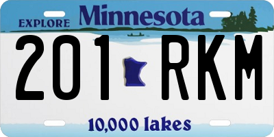 MN license plate 201RKM