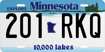 MN license plate 201RKQ