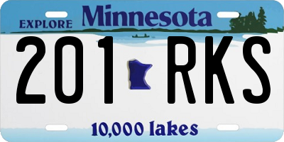 MN license plate 201RKS