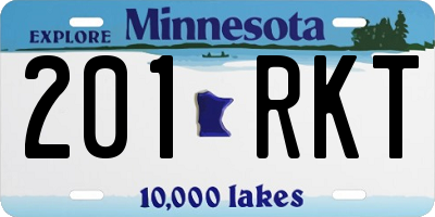 MN license plate 201RKT