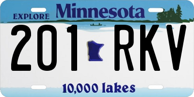 MN license plate 201RKV