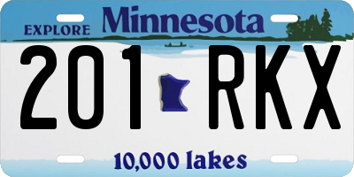 MN license plate 201RKX