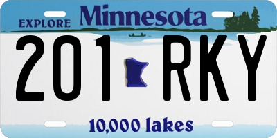 MN license plate 201RKY