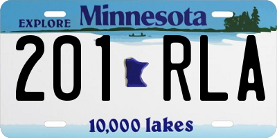 MN license plate 201RLA