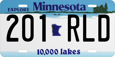 MN license plate 201RLD