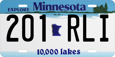 MN license plate 201RLI