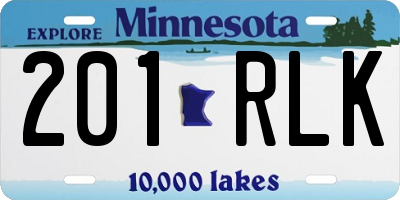MN license plate 201RLK