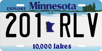 MN license plate 201RLV