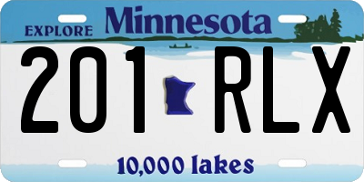MN license plate 201RLX