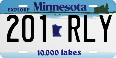 MN license plate 201RLY