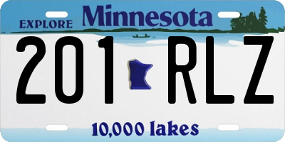 MN license plate 201RLZ