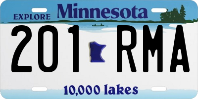 MN license plate 201RMA