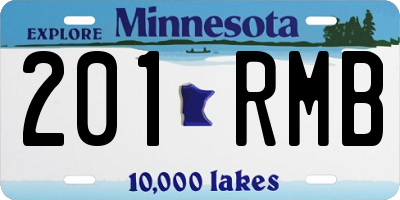 MN license plate 201RMB