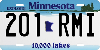 MN license plate 201RMI